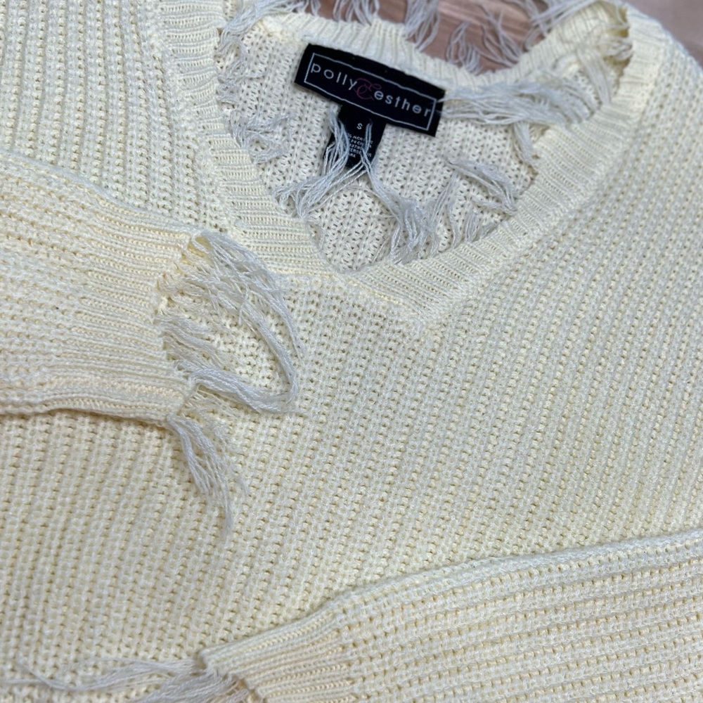 Polly & Esther Yellow Sweater Women’s Small